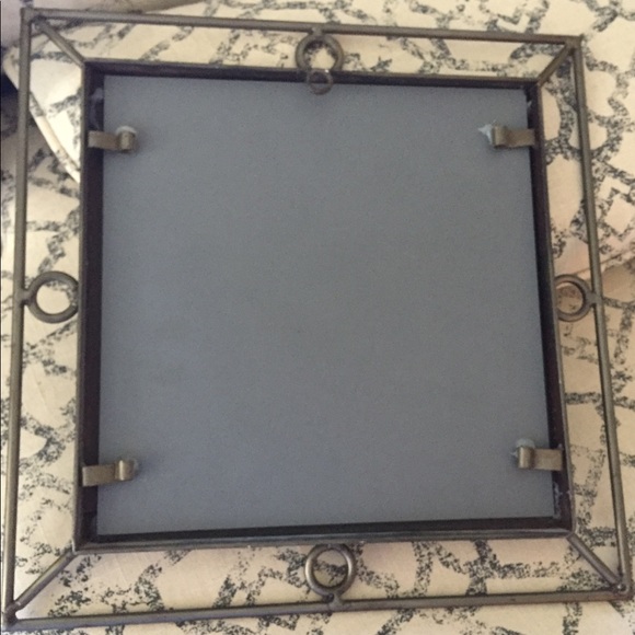 Brushed metal 14” accent mirror - Picture 3 of 3